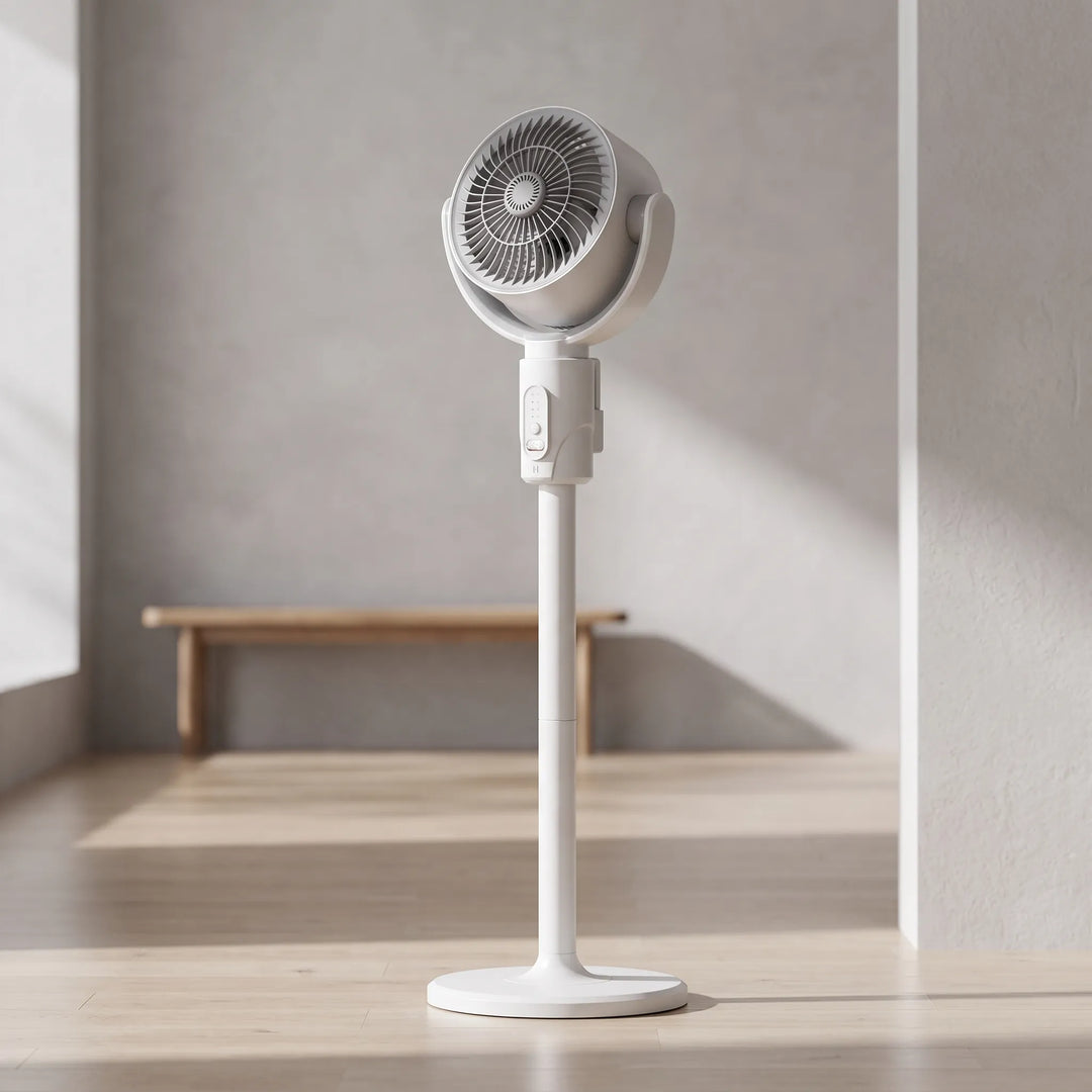 Adjustable height pedestal fan provides efficient cooling for home & office environments.