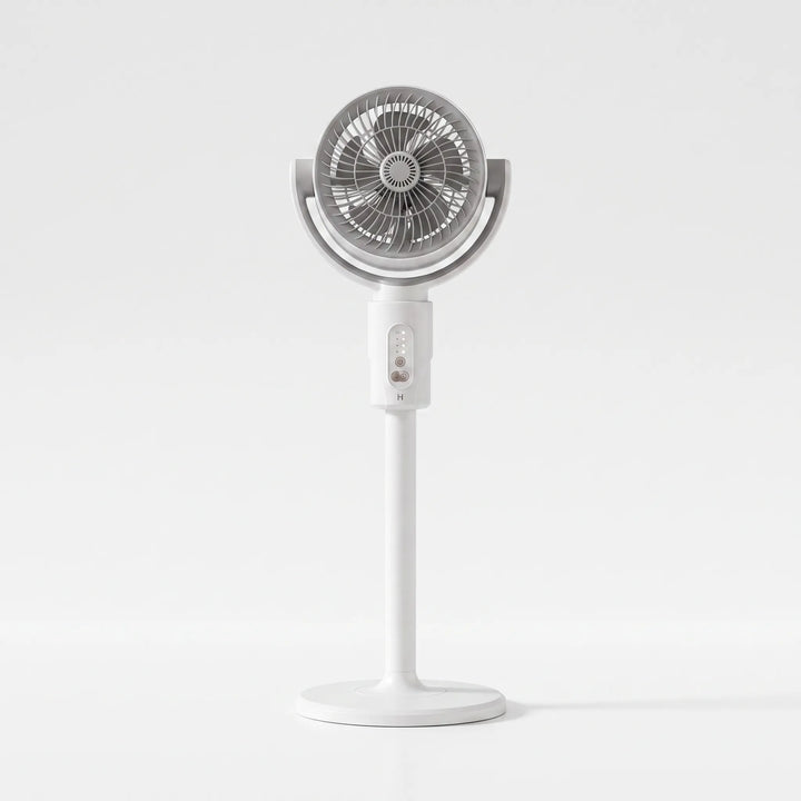 Home & office adjustable height fan, perfect as a portable floor or desk cooling solution.