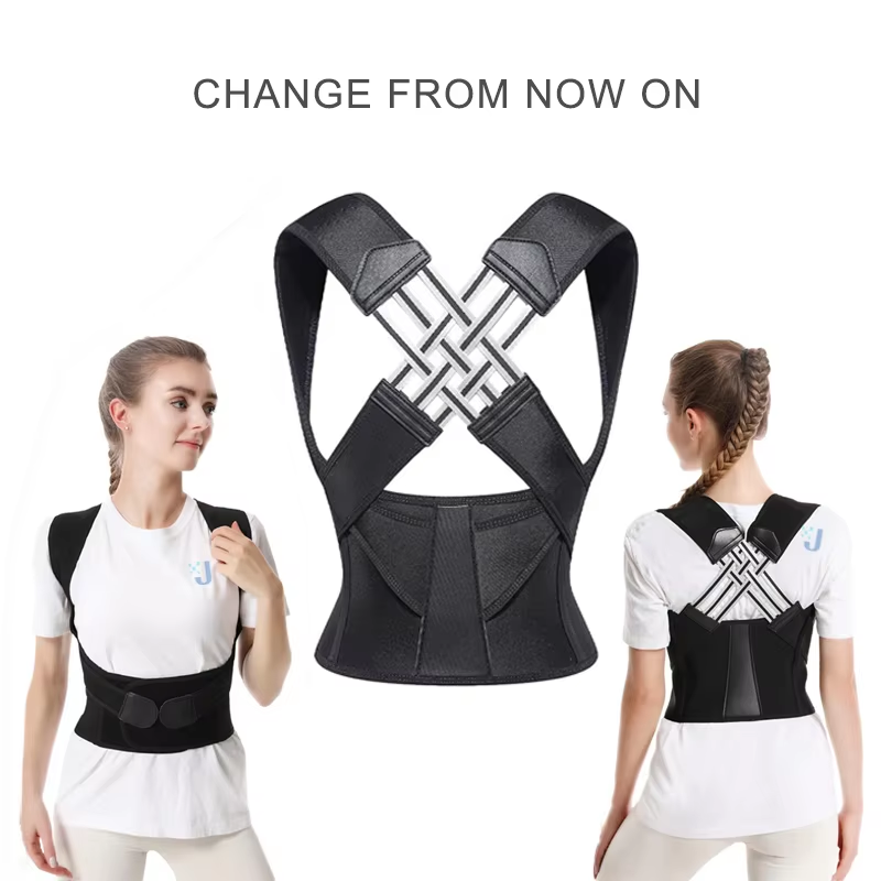 Ergonomic posture corrector for children, offering comfortable & adjustable back support.