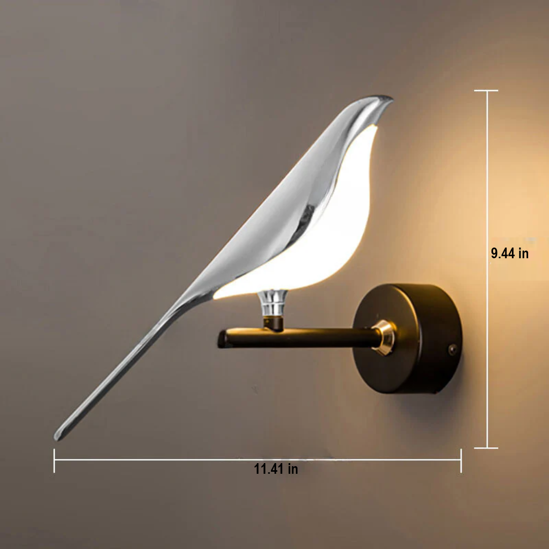 Directional rotating LED wall lamp, adjustable for task lighting in modern bedrooms & living rooms.
