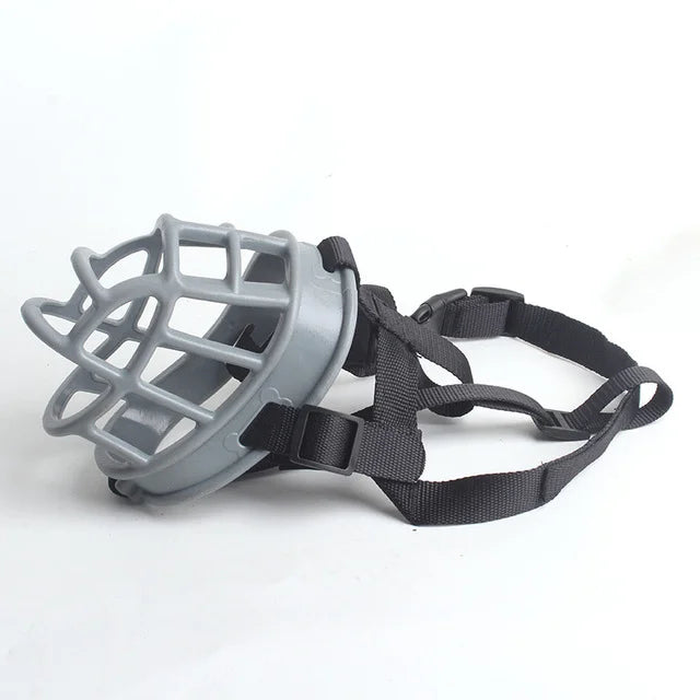 Ergonomic adjustable silicone dog muzzle for responsible pet training, safety, and management.