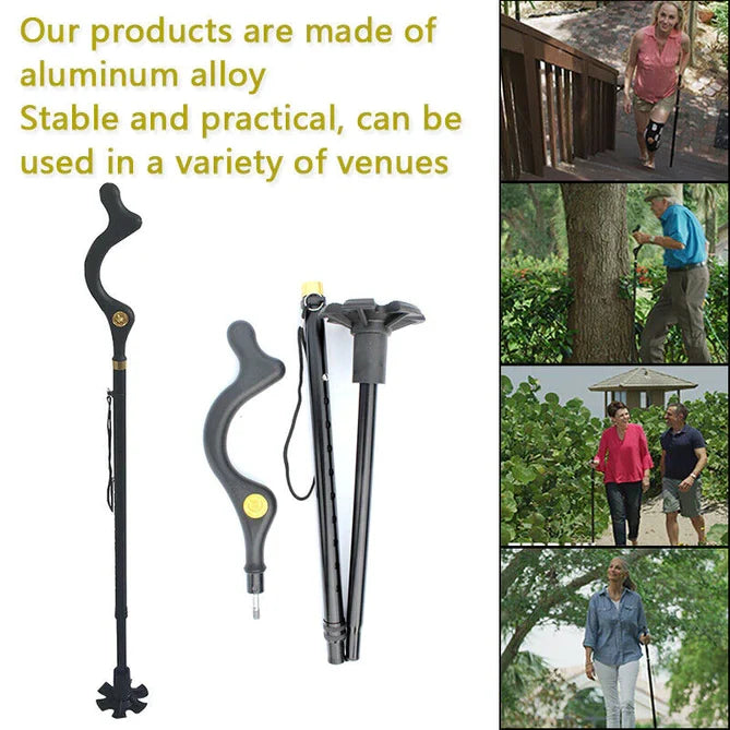 Adjustable walking stick empowering seniors with independence, reliable balance assist, and comfort.