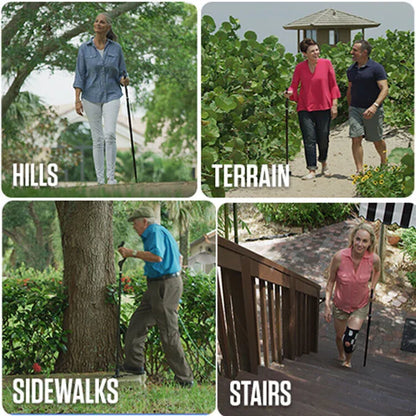 Essential adjustable mobility aid walking stick for seniors needing balance, support, and independence.