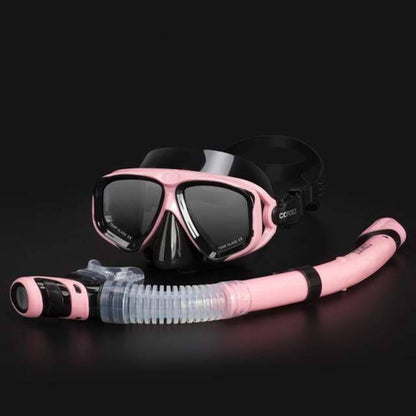 High-quality adult anti-fog snorkel mask and dry snorkel set for clear underwater gear