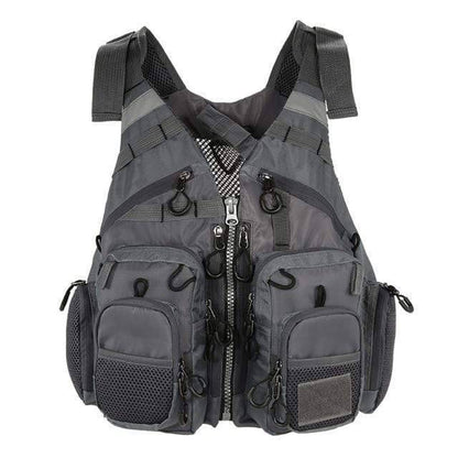 Adult outdoor fishing vest in a camouflage pattern, great for blending in nature