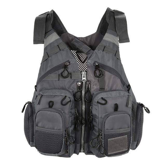 Adult outdoor fishing vest in a camouflage pattern, great for blending in nature