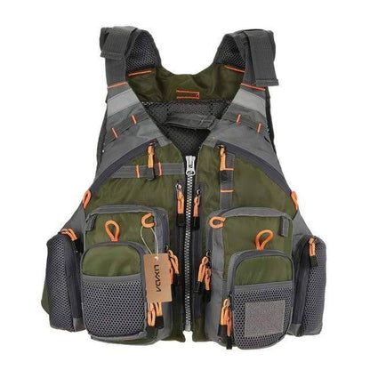 Sporty adult fishing vest with adjustable straps, suitable for all outdoor enthusiasts