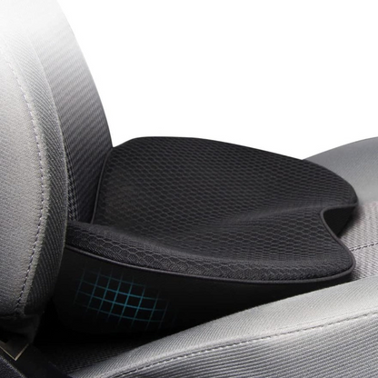 Adult's memory foam car booster seat cushion for enhanced driving comfort & posture support.