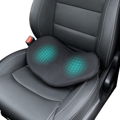 Close-up of soft memory foam adult car seat cushion, promoting comfortable driving.