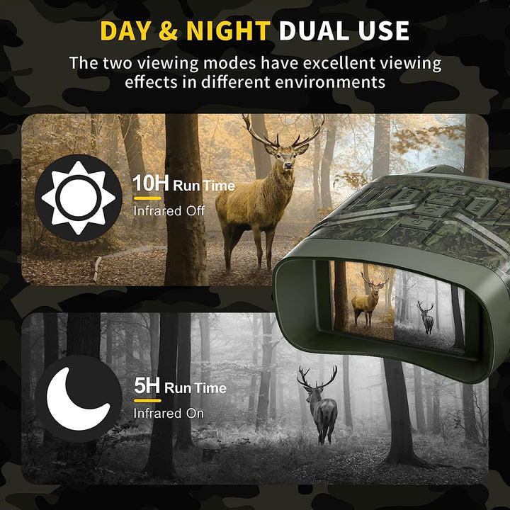 Digital infrared night vision binoculars, offering superior clarity for wildlife observation & security.