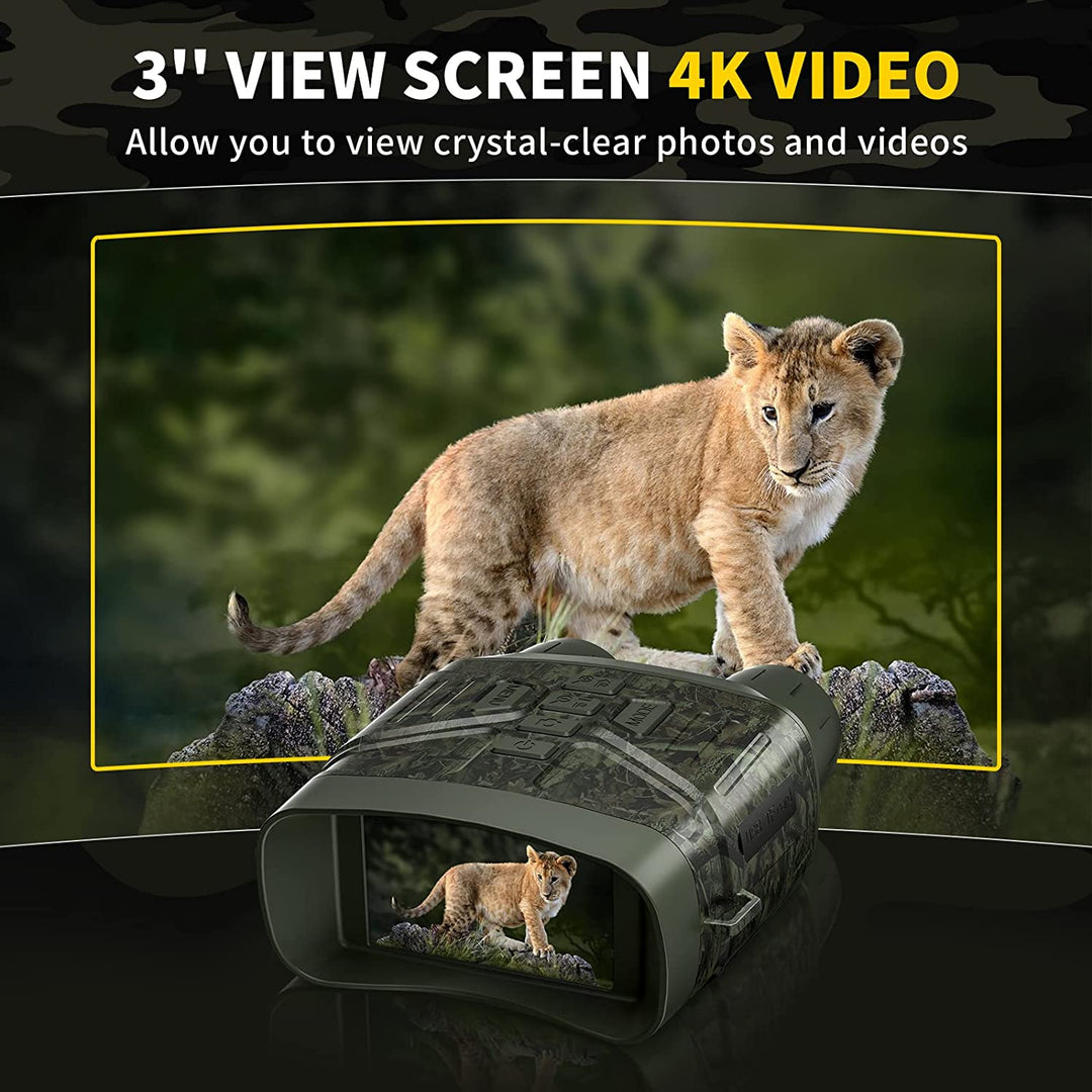 Pro-grade digital night vision binoculars for dark environments, great for hunting, camping, & exploration.