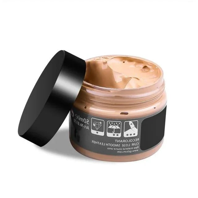 Smooth, flexible leather repair gel in a tube, perfect for restoring cracks and tears on vinyl & leather.