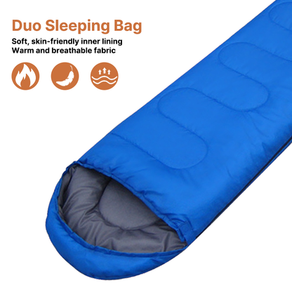 Durable 4-season camping sleeping bag, great for overnight outdoor trips & expeditions
