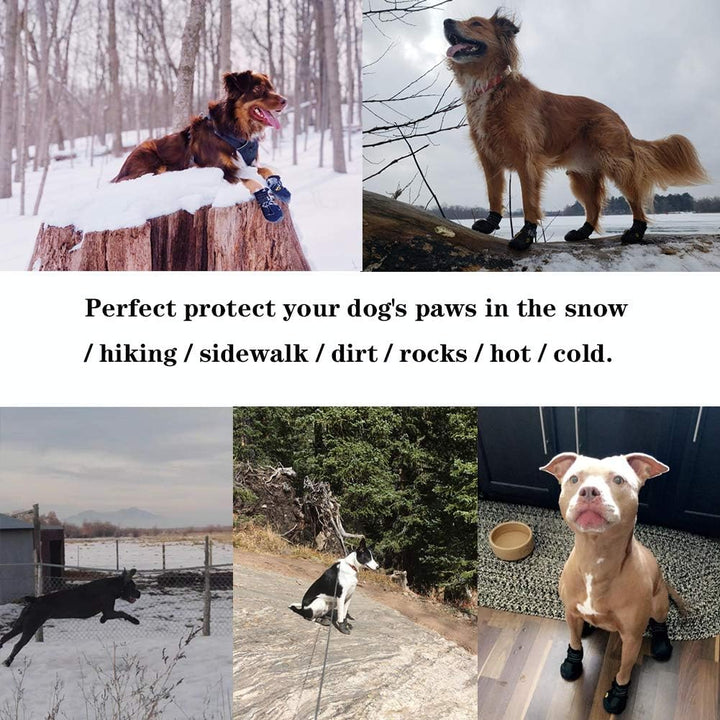 All-season dog boots for hiking, walking & play. Waterproof, anti-slip & reflective for safety & paw protection.