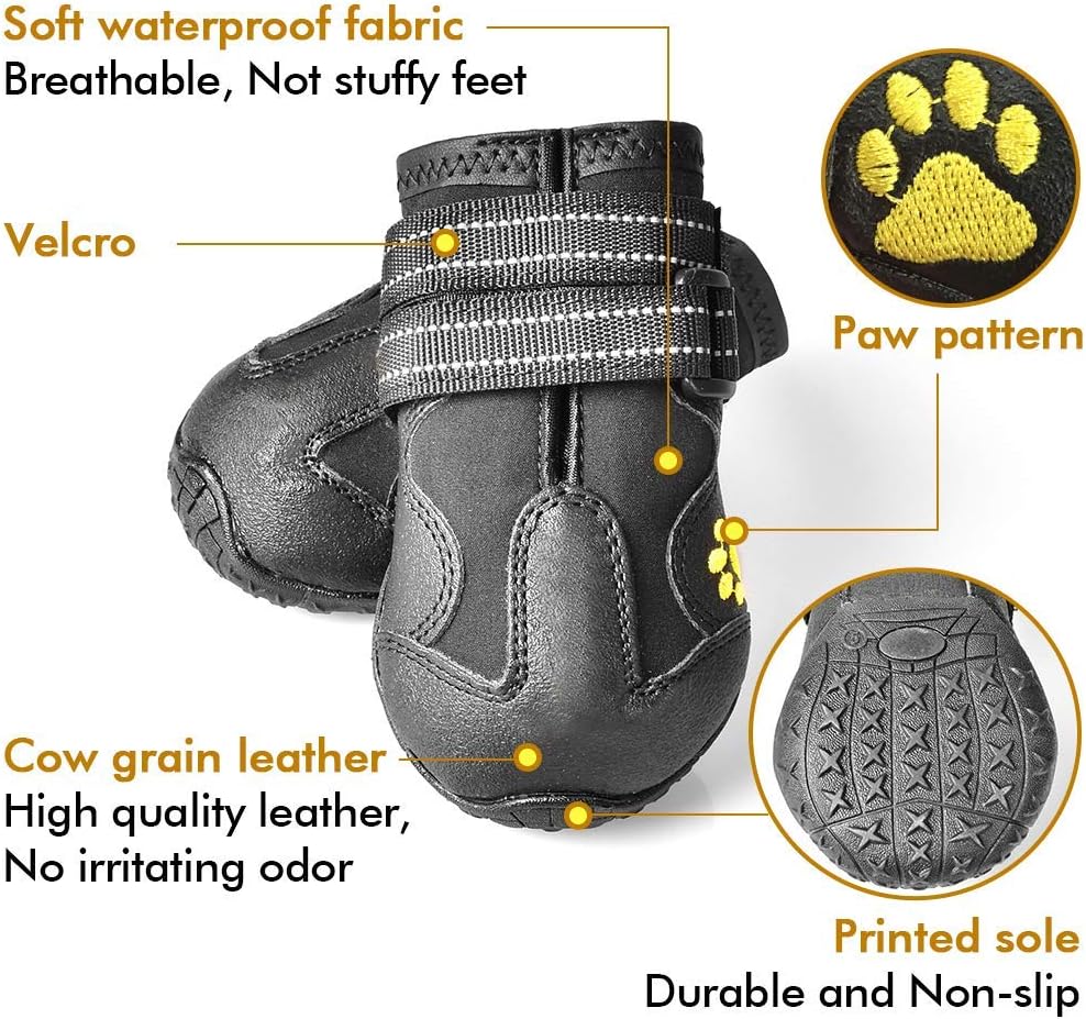 Comfortable All-Weather Dog Boots ensuring canine comfort & paw protection in extreme weather conditions.