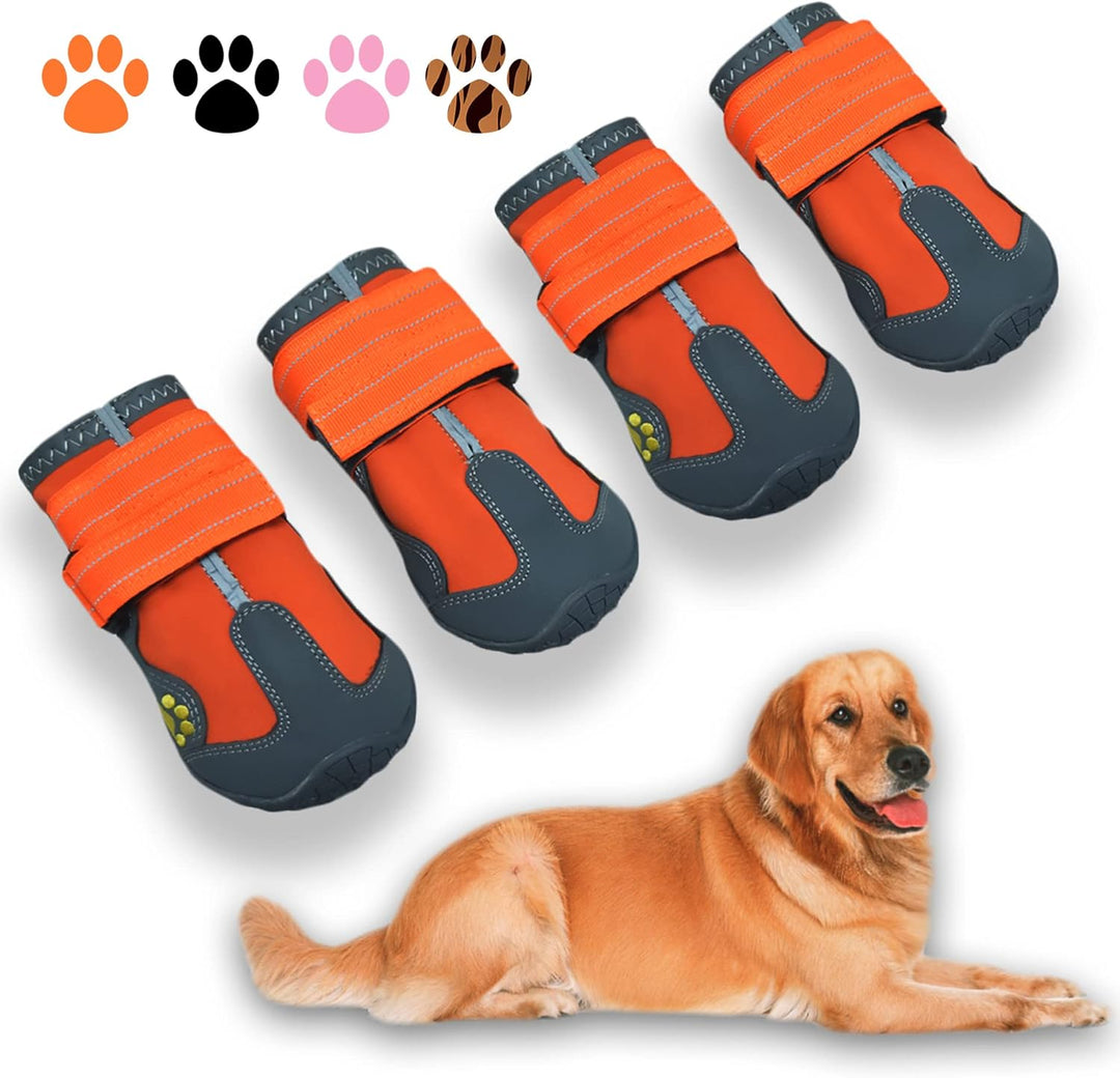 Premium All-Weather Dog Boots, essential pet accessories for safe adventures in rain, snow or sun.