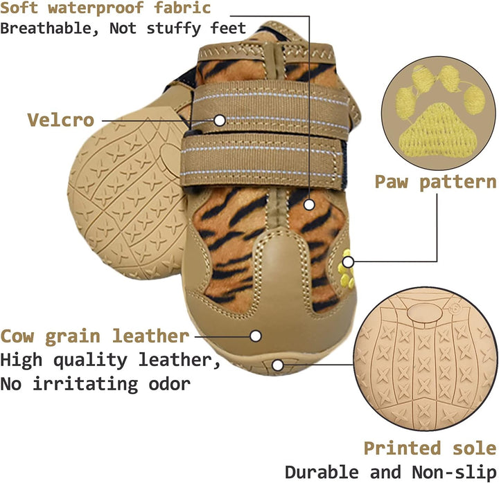 Protect dog paws from hot pavement & sharp objects with durable all-weather dog boots. Comfortable fit.