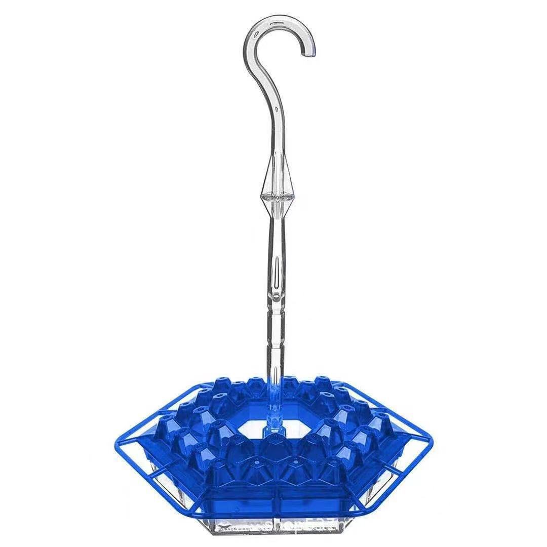 Polycarbonate ant-proof hummingbird feeder, outdoor hanging design. Durable & easy-clean for garden use.