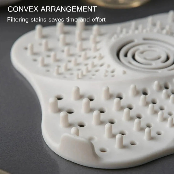 Versatile anti-clog spiral drain hair trap for showers, tubs, & kitchen sinks. Easy-to-clean TPR protector.