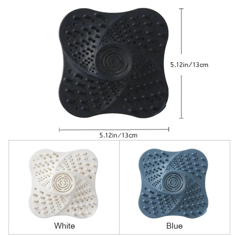 Durable TPR anti-clog spiral drain hair catcher. Prevents shower & sink blockages. Essential bathroom accessory.