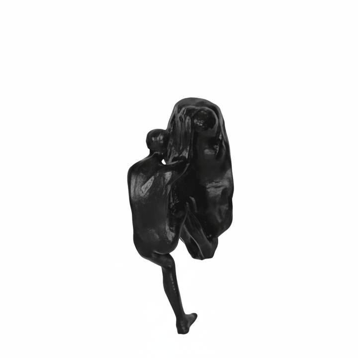 Modern interior design: Climber figure wall art, a unique and dynamic sculpture.