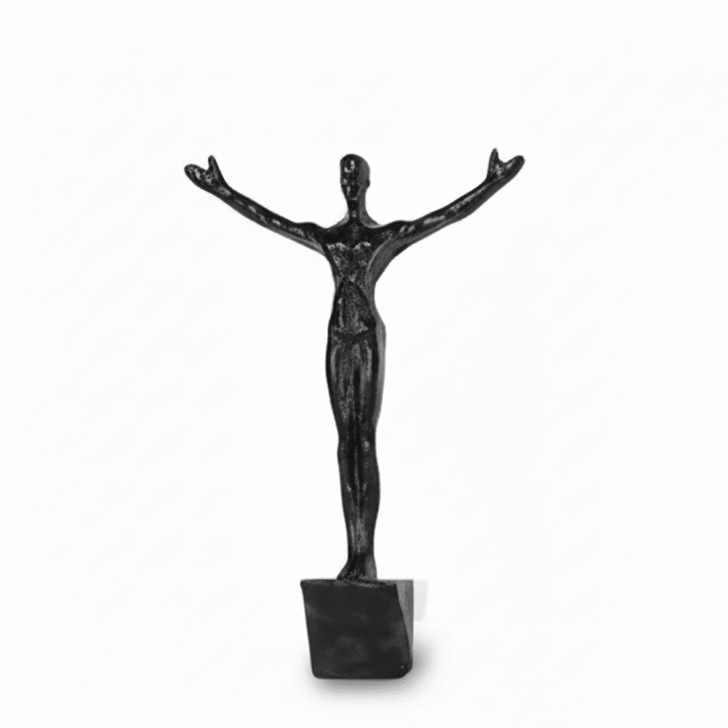 Inspirational abstract climber sculpture for walls, perfect for home or office decor.