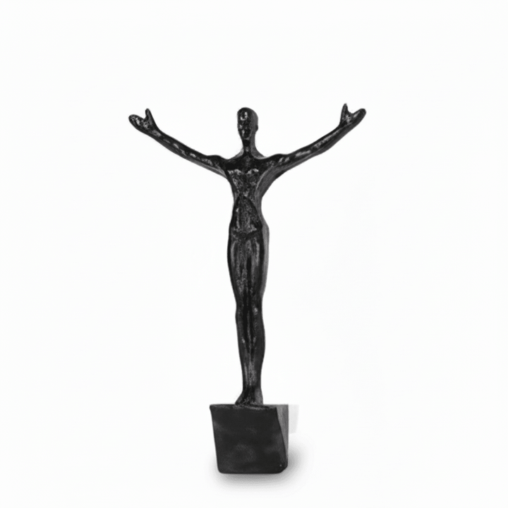 Inspirational abstract climber sculpture for walls, perfect for home or office decor.