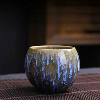 Unique Asian-inspired Dragon Egg porcelain teacup set, an exquisite gift for tea lovers and a stunning piece for oriental decor.