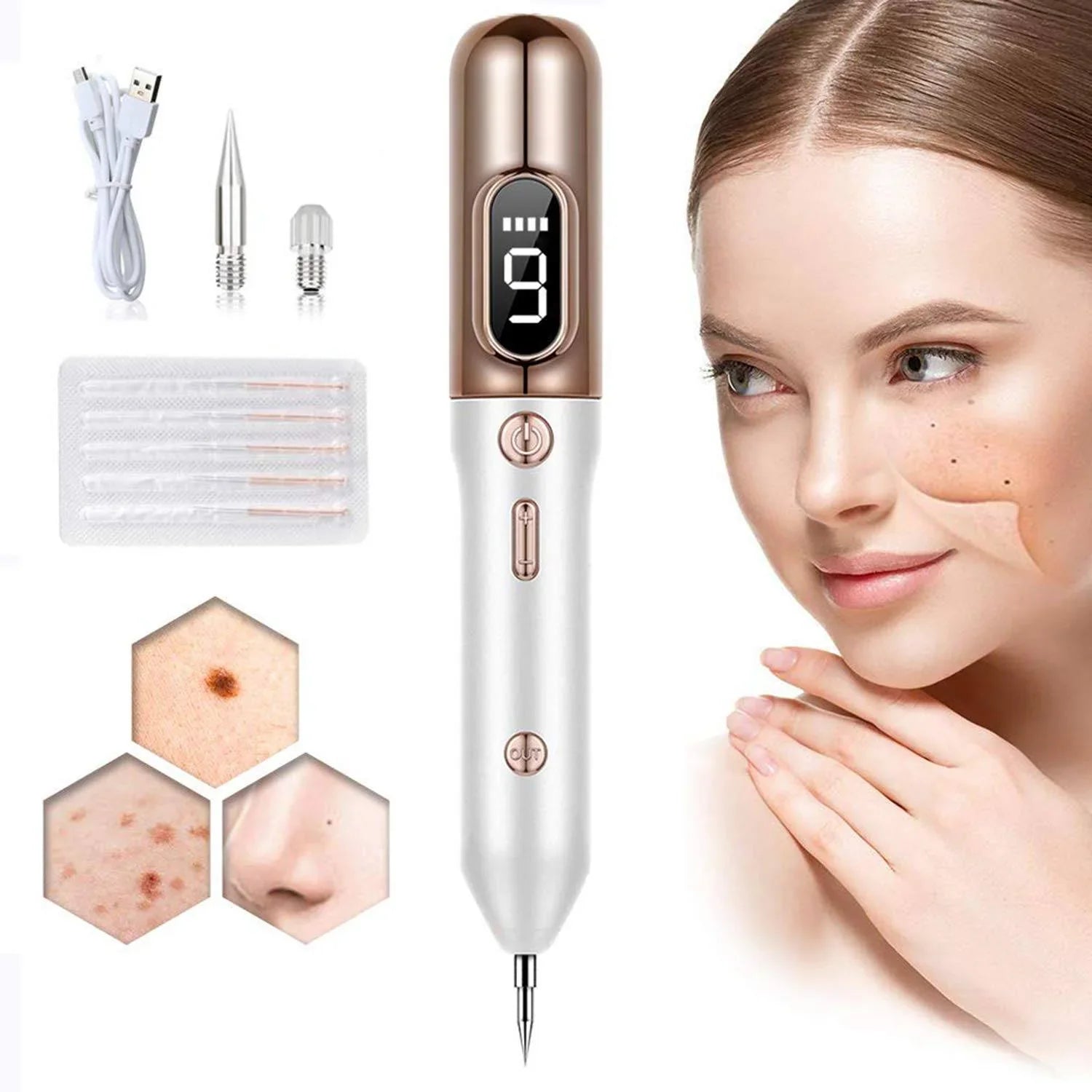 At-home plasma pen for effective skin tag & mole removal. Achieve clear, blemish-free skin with this skincare device.