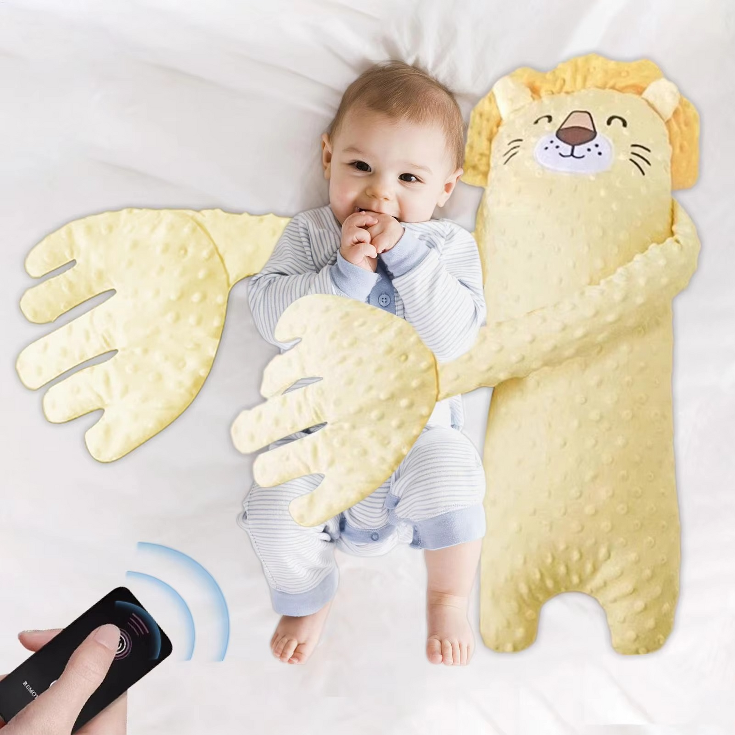 Portable baby sleep aid comforter, a soft patting pillow essential for nursery & travel, great newborn gift.