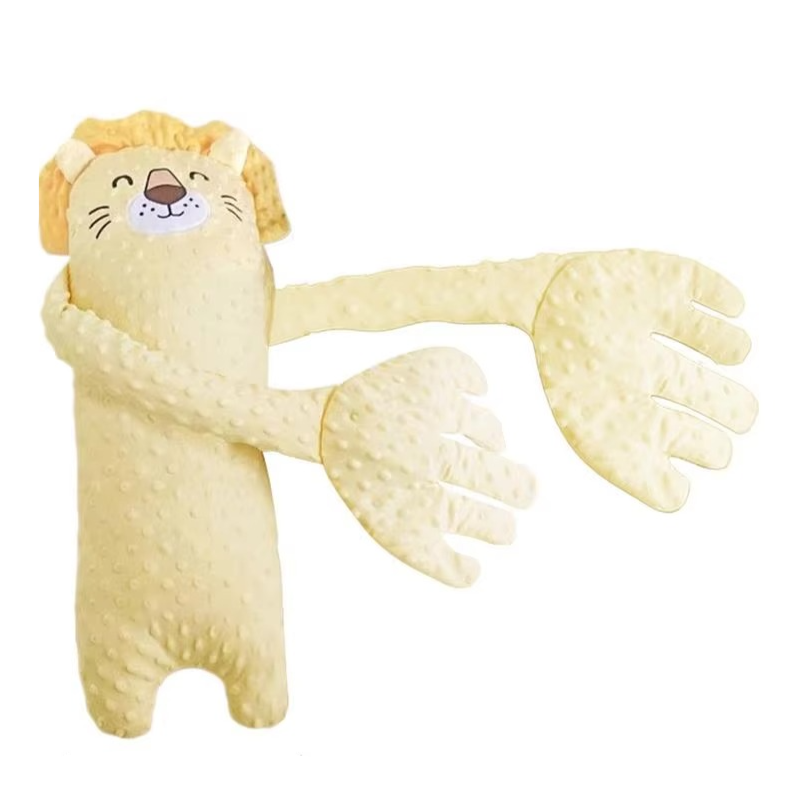 Gentle baby soothing pillow comforter, with an automatic patting feature to help newborns drift off to sleep.