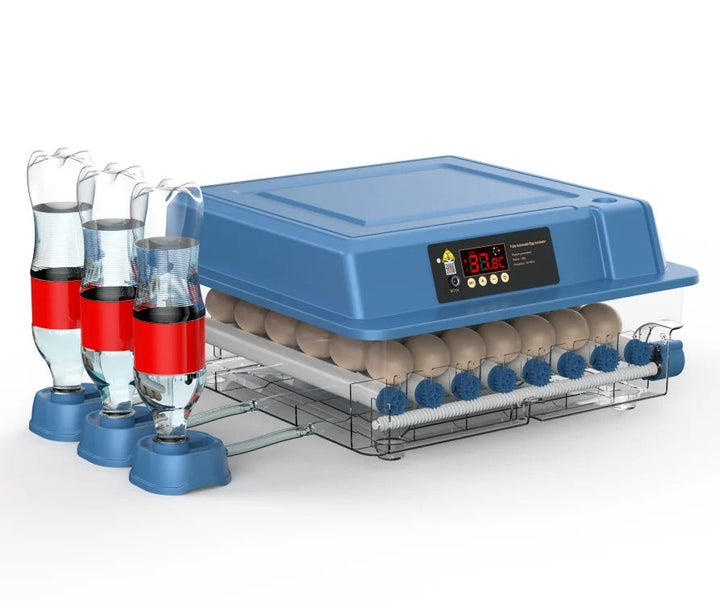 HatchEase automatic egg hatcher. Features auto egg turning, precise temperature & humidity control for poultry.