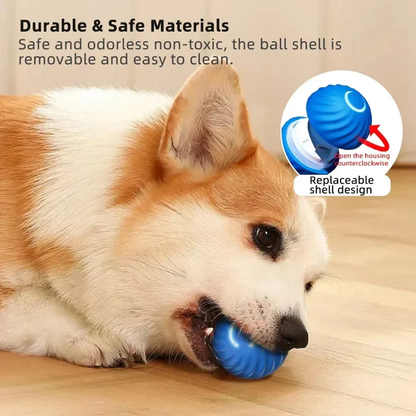Interactive automatic rolling dog toy ball, perfect for active play & pet entertainment, helps relieve stress.