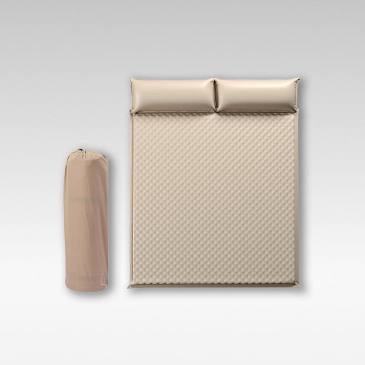 Automatic self-inflating camping mattress, single, portable for outdoor sleep
