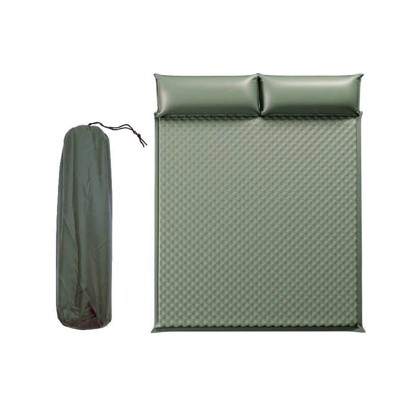 Detail of the non-slip surface of an inflatable outdoor sleep mattress