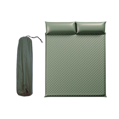 Detail of the non-slip surface of an inflatable outdoor sleep mattress