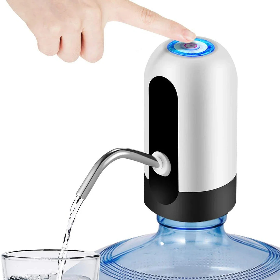Automatic water dispenser for 5-gallon bottles. Smart electric pump ideal for home, office, and kitchen convenience.