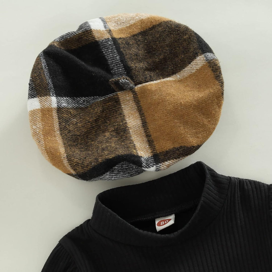 Baby girl's timeless knitted turtleneck & dress, a must-have for winter.