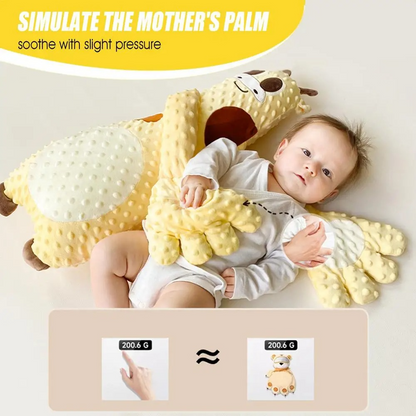 Remote-controlled baby & toddler sleep aid with adjustable gentle patting, ensuring comfort and easy sleep management.