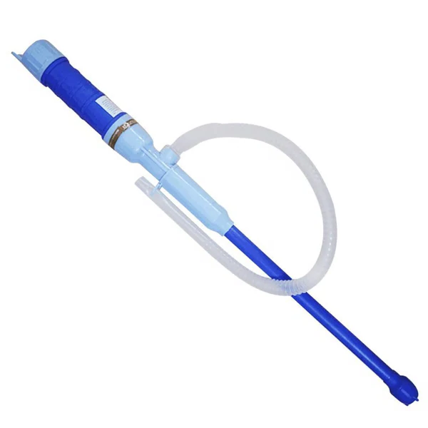 Efficient electric liquid transfer pump, battery powered for easy fuel, water, and gas siphoning. Essential utility.