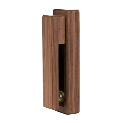 Rustic beech wood towel holder. Drill-free wall hook for bathroom & kitchen decor. Easy self-adhesive install.