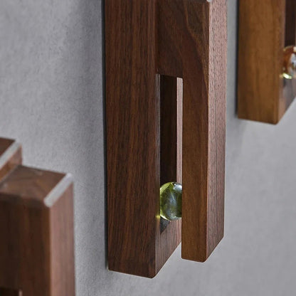 Natural beech wood wall mounted towel holder. Perfect for bathroom & kitchen organization and rustic decor.