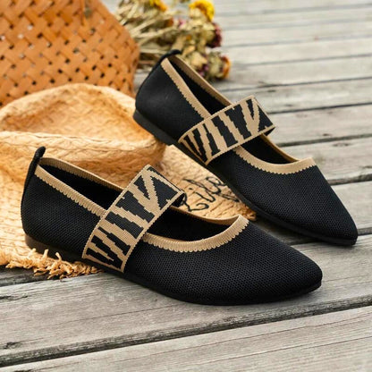 Comfortable green women's walking flats with elastic strap for superior orthopedic foot support.