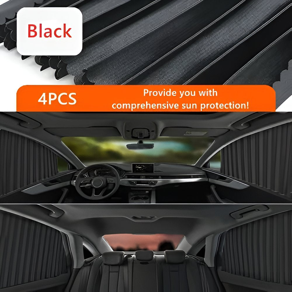 Keep cool with black car window shades providing superior UV protection, privacy & reducing interior heat.