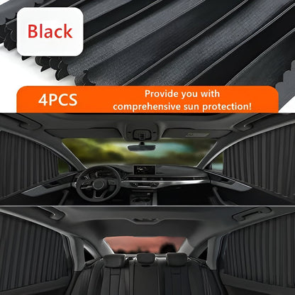 Keep cool with black car window shades providing superior UV protection, privacy & reducing interior heat.