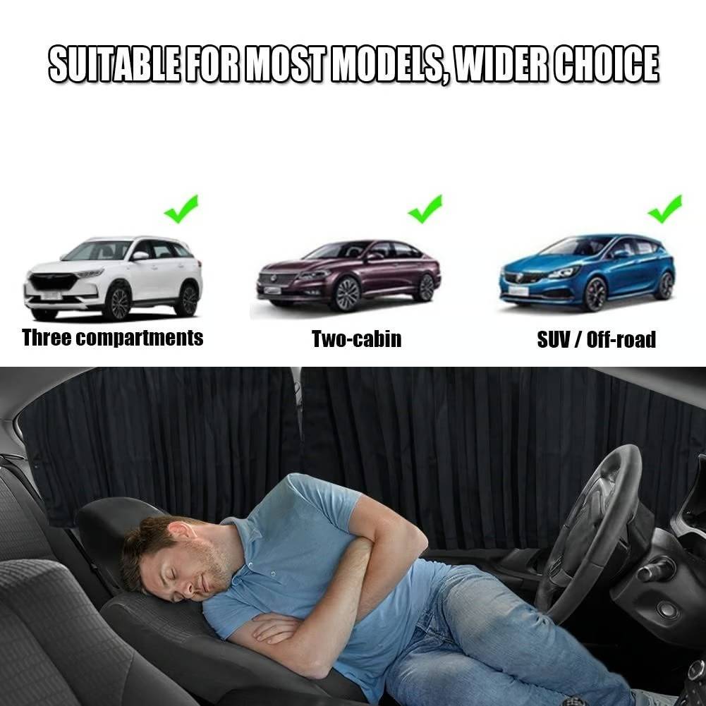 Easy install magnetic car window shades providing UV protection & instant privacy for vehicles.