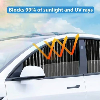 Universal fit car sun shades offering superior UV protection, keeping vehicle interior cool & protected.