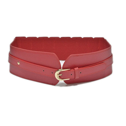 Shiny silver wide waist belt for women, offering a fashionable touch to tunics.