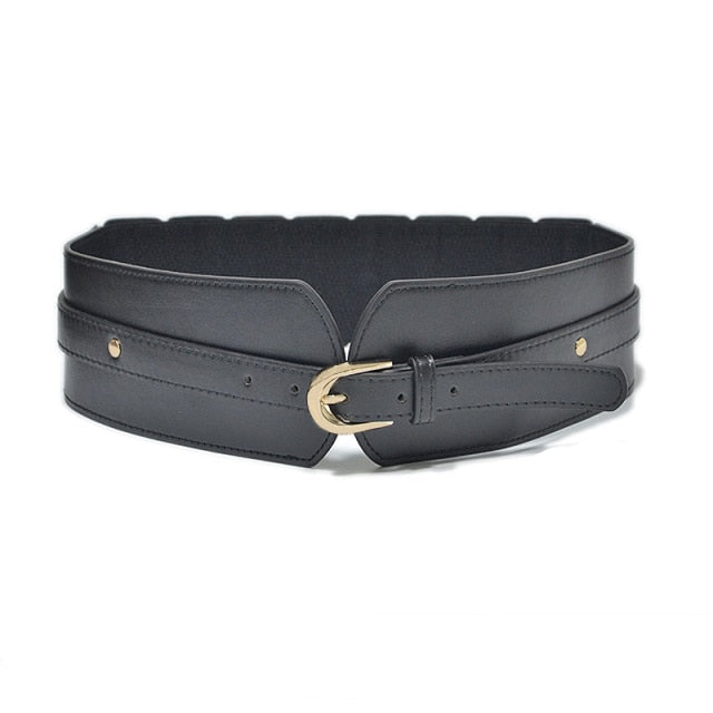 Fashionable brown wide waist belt for tunics, a must-have women's accessory.