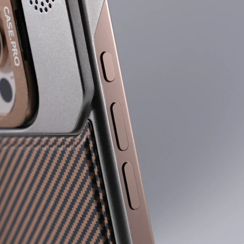 Durable black MagSafe armor iPhone case, shockproof protection, built-in kickstand & secure grip.